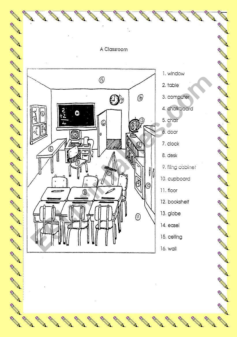  A classroom worksheet