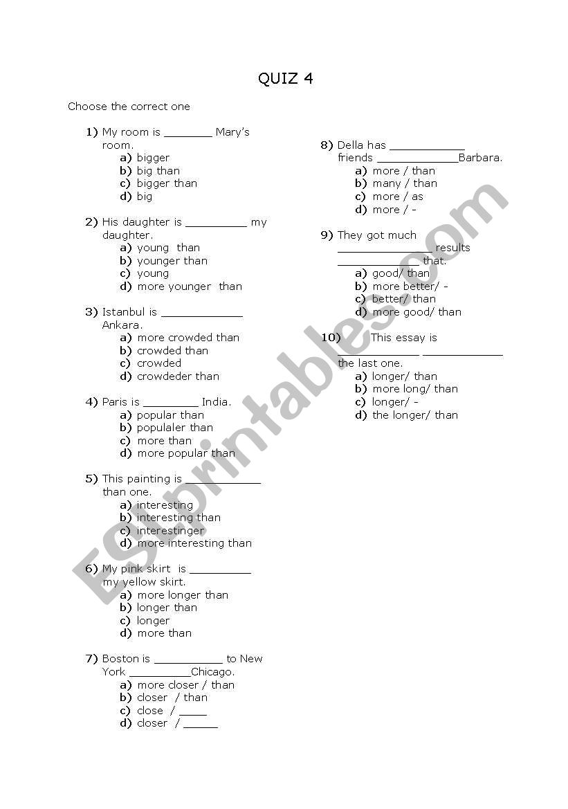 Tenses worksheet