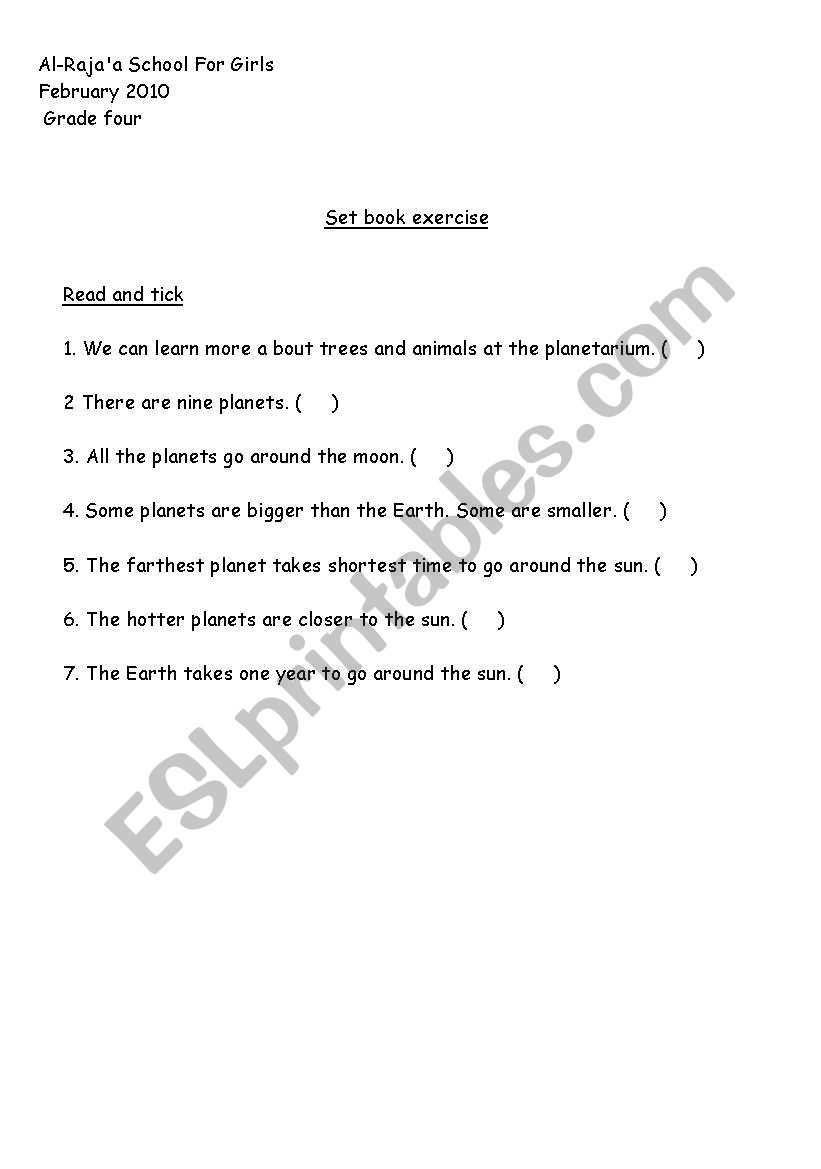 listen and tick worksheet
