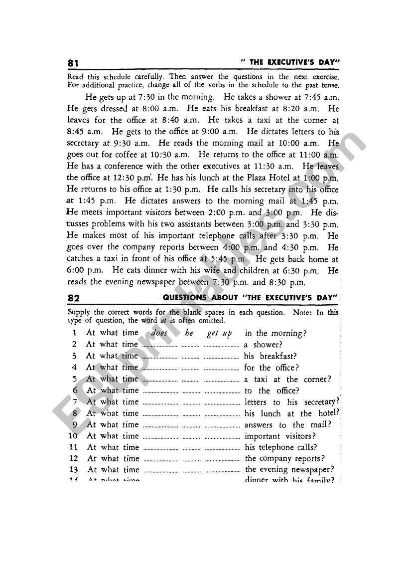 Present Simple worksheet