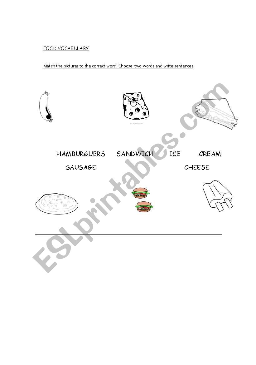 Food worksheet