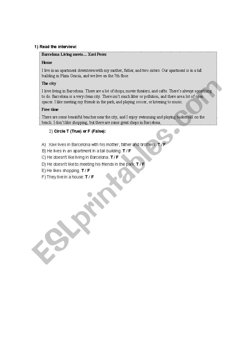 Simple Present worksheet