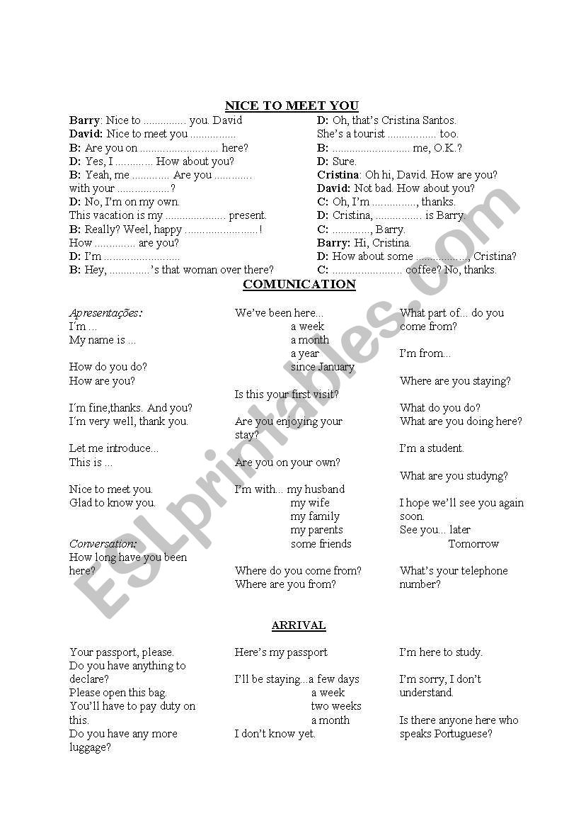 exercises worksheet