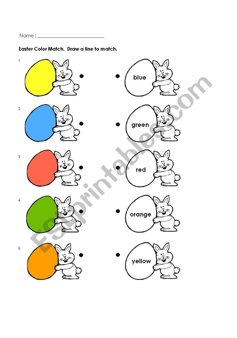 Colors worksheet