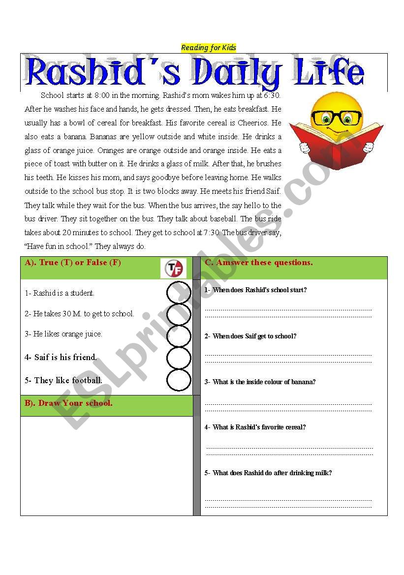 Reading for Kids worksheet