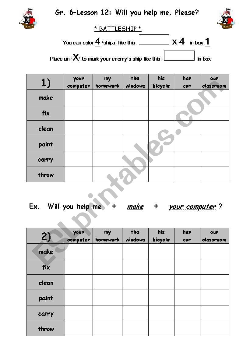 Will you help me worksheet
