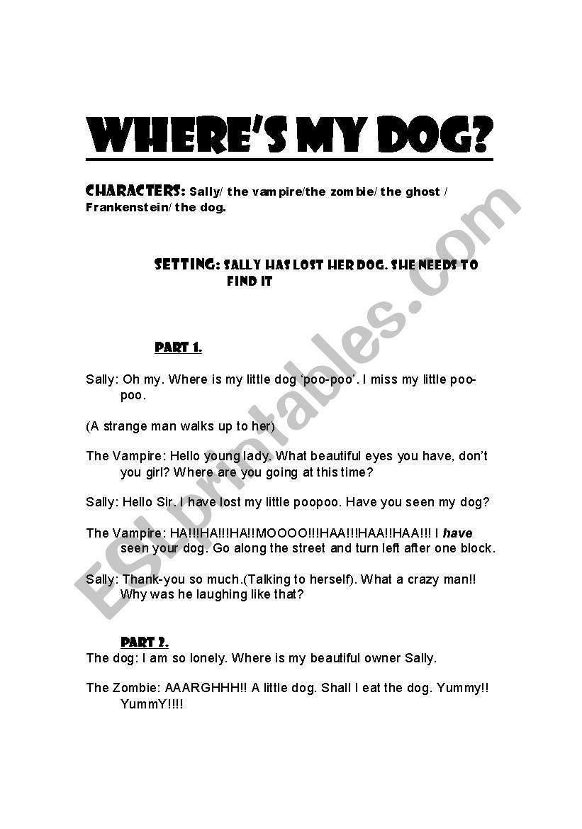 Wheres my dog? Direction role play.
