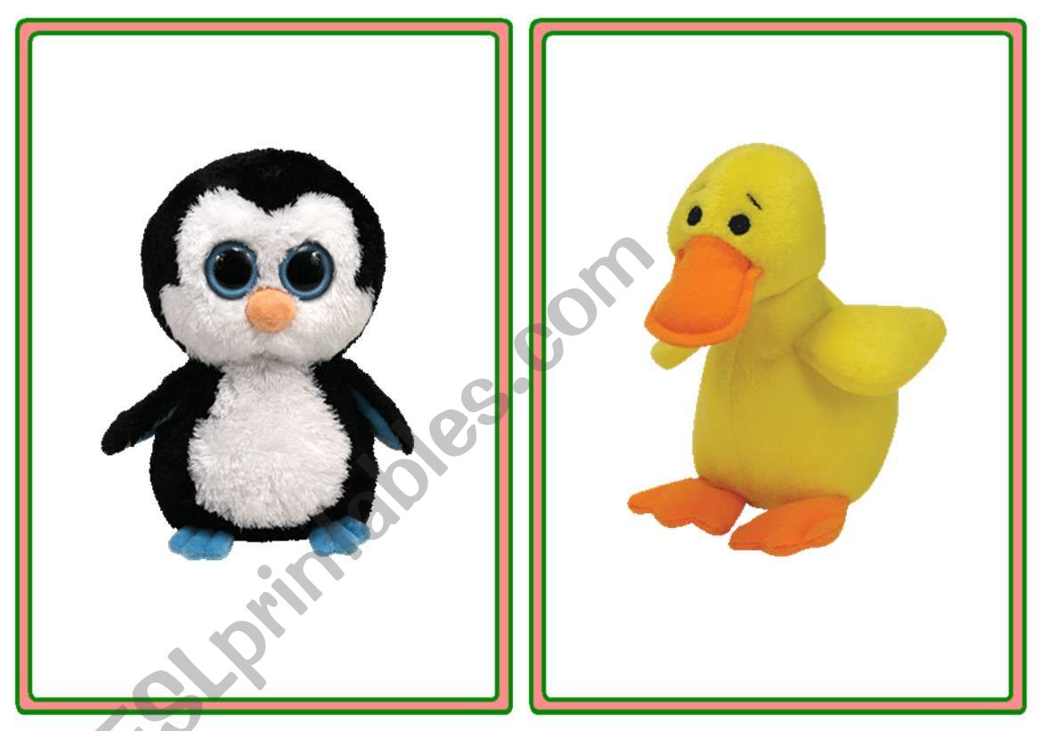 More cute animal flashcards worksheet