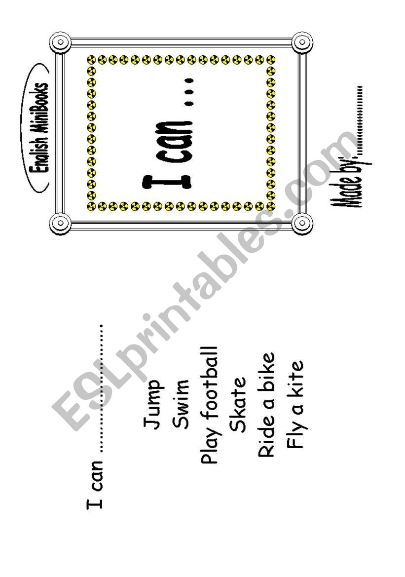 I can... MiniBook worksheet