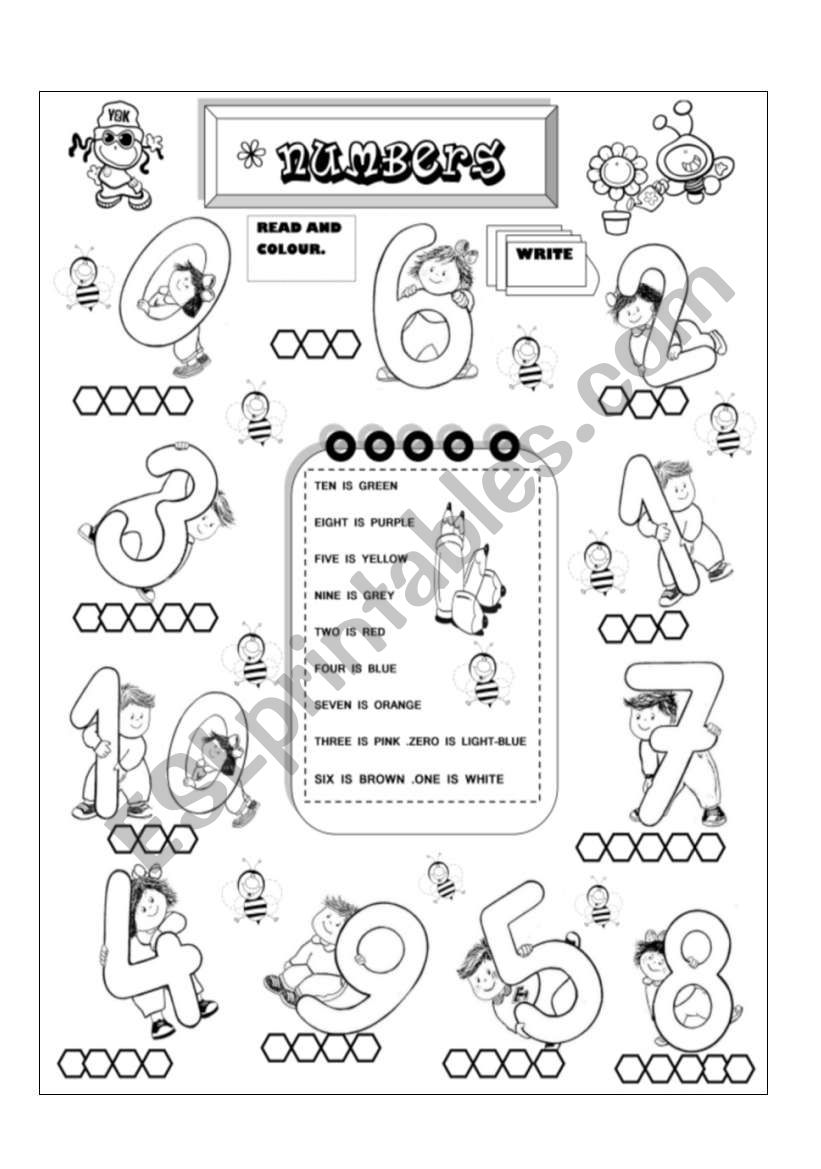 numbers  worksheet