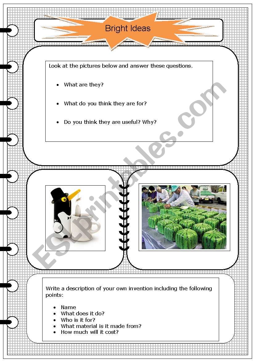 Bright Ideas worksheet