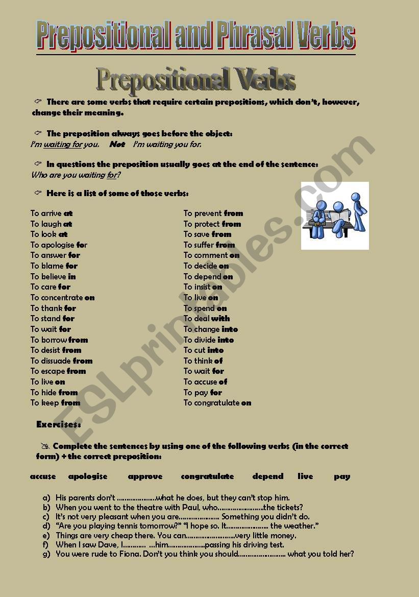 Prepositional and Phrasal Verbs