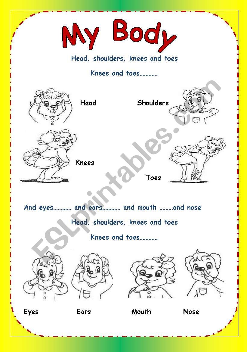 Head Shoulders Song With Pictures