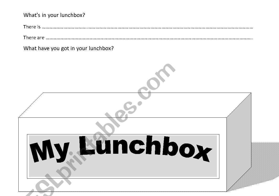 Whats in your lunchbox? worksheet