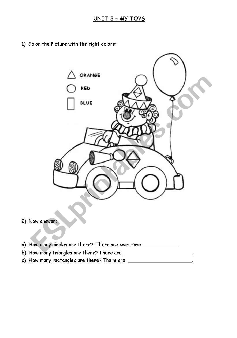 Shapes worksheet