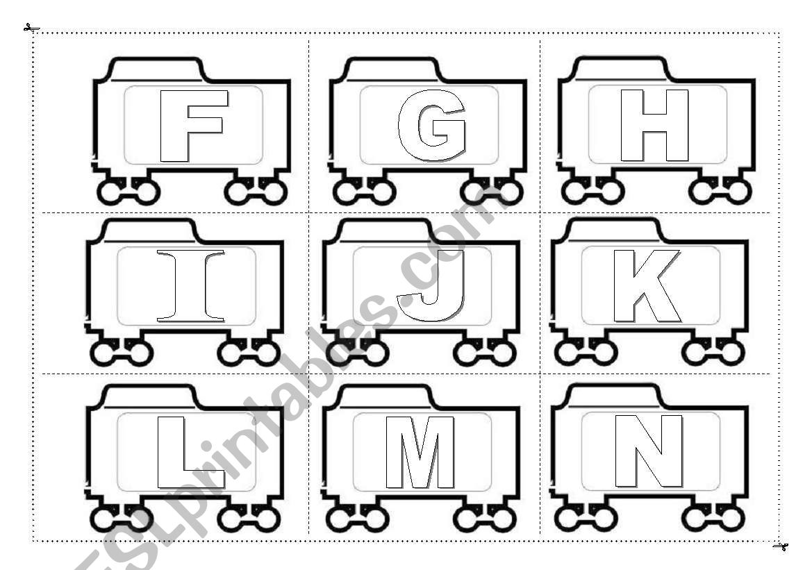 a b c train esl worksheet by body777