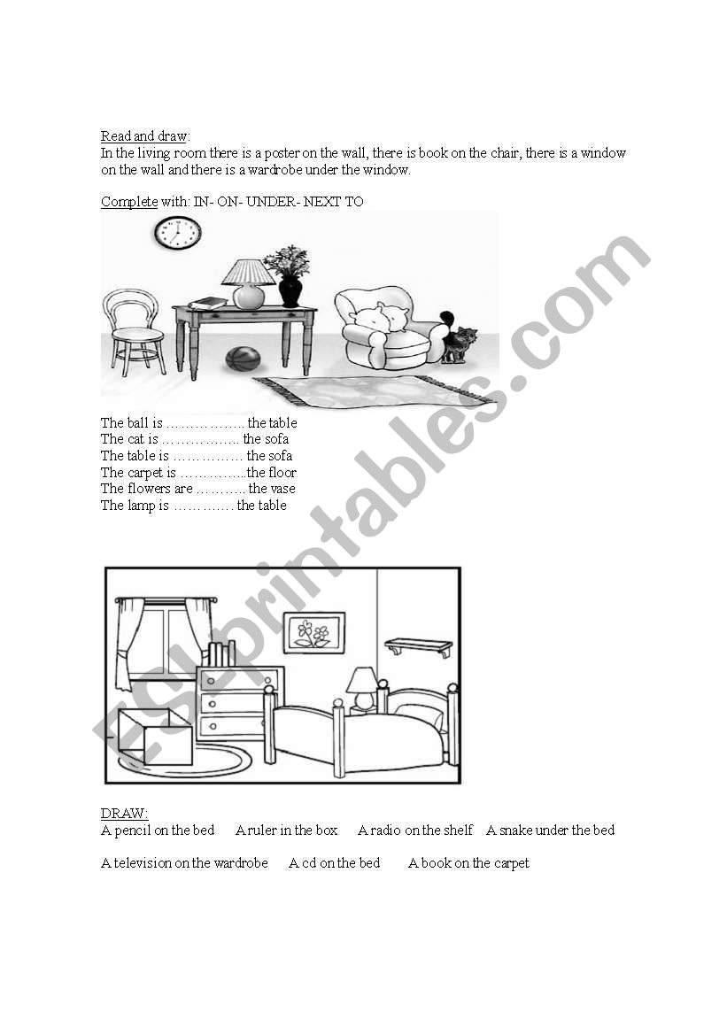 Prepositions worksheet