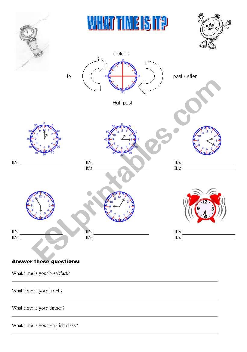 What time is it? worksheet