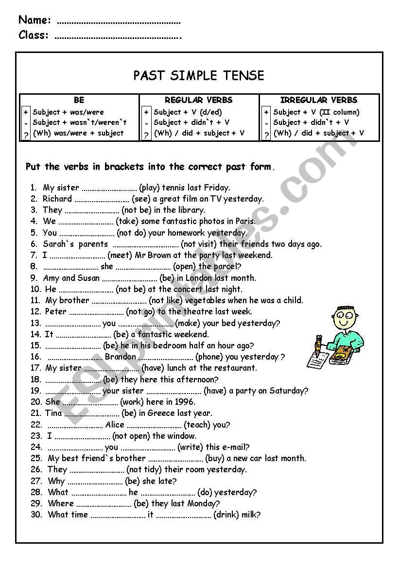 Past Simple Tense worksheet