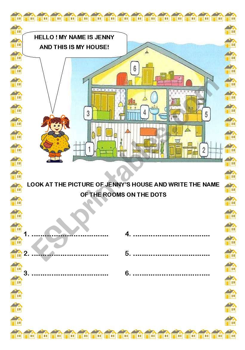 JENNYS HOUSE worksheet