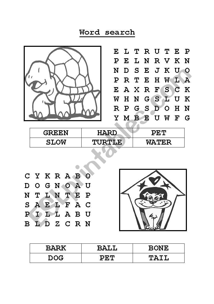 pets worksheet