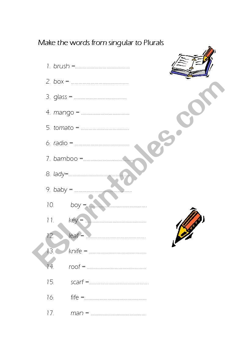 Nouns worksheet