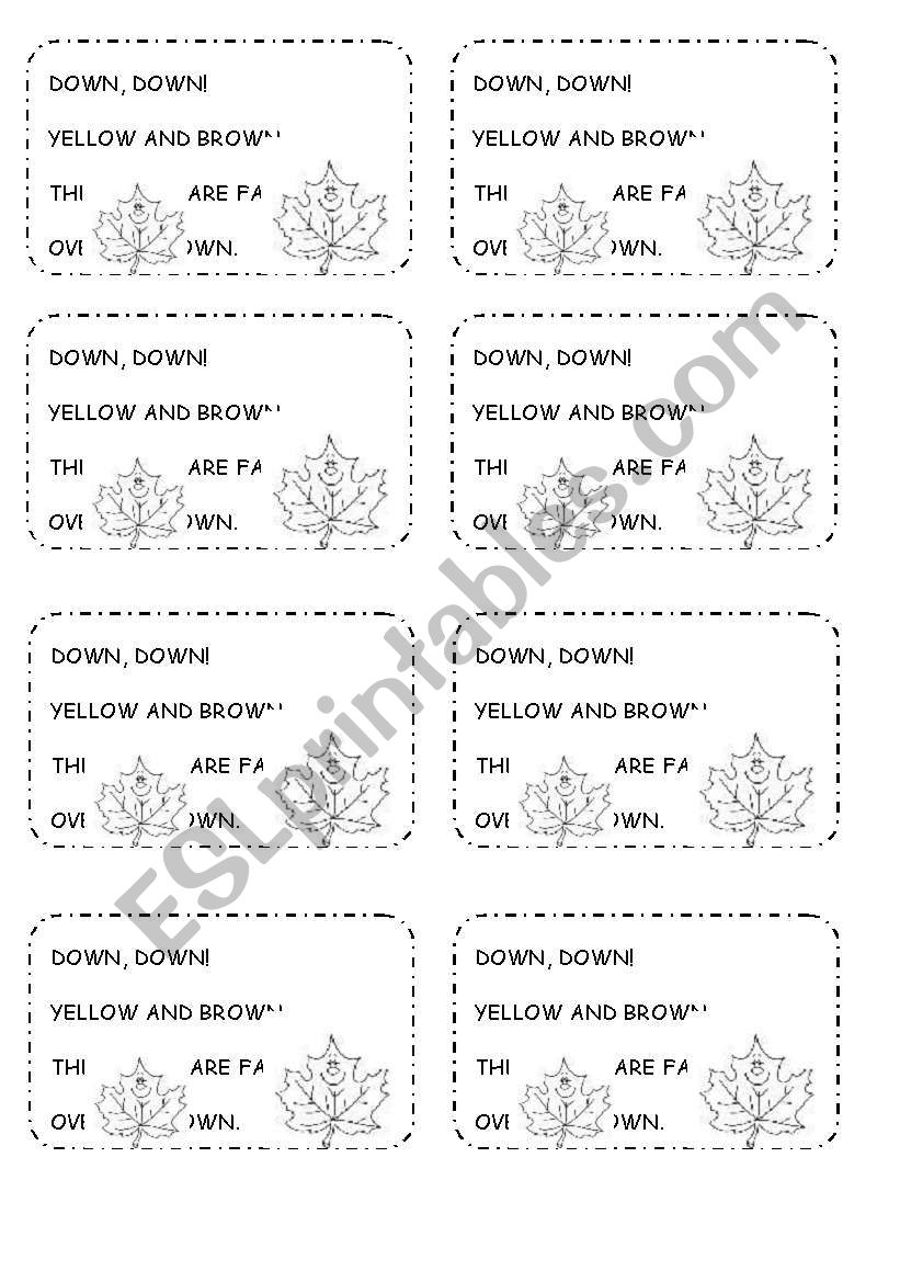 autumn song worksheet