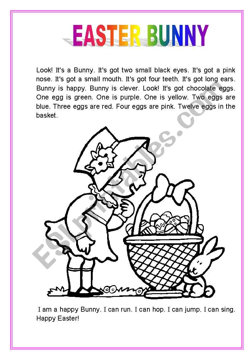 EASTER BUNNY worksheet