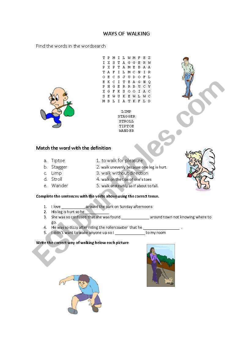 WAYS OF WALKING worksheet