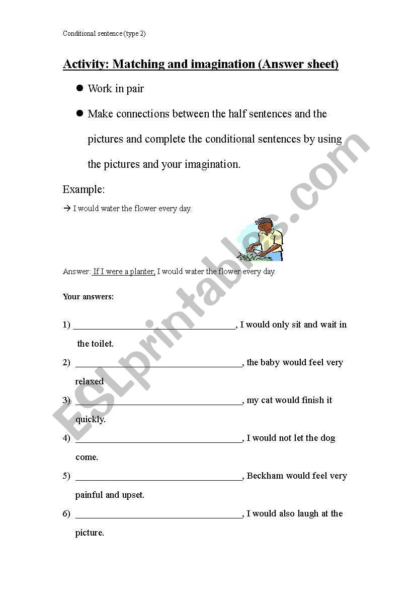 Conditionals Type 2 worksheet