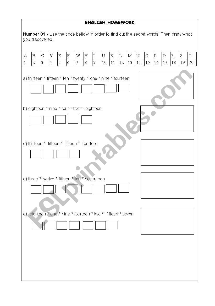 NATURE worksheet