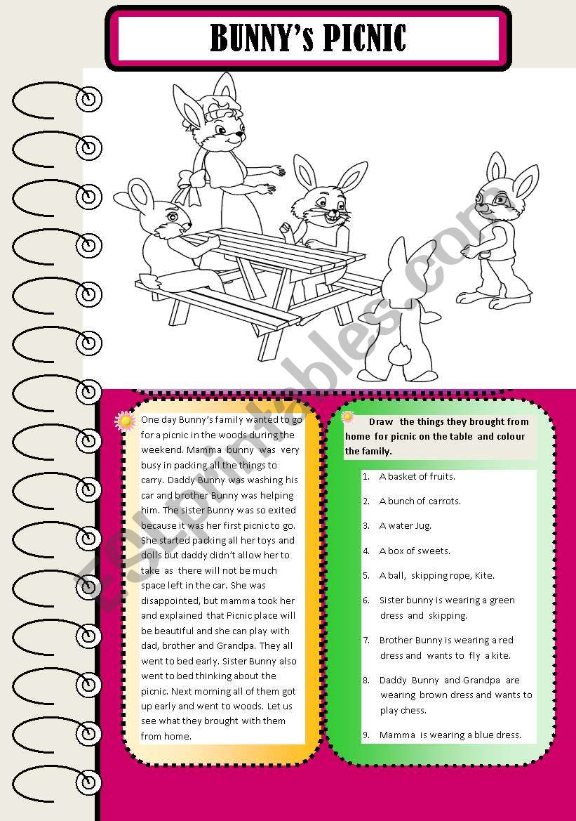 Reading & Comprehension worksheet