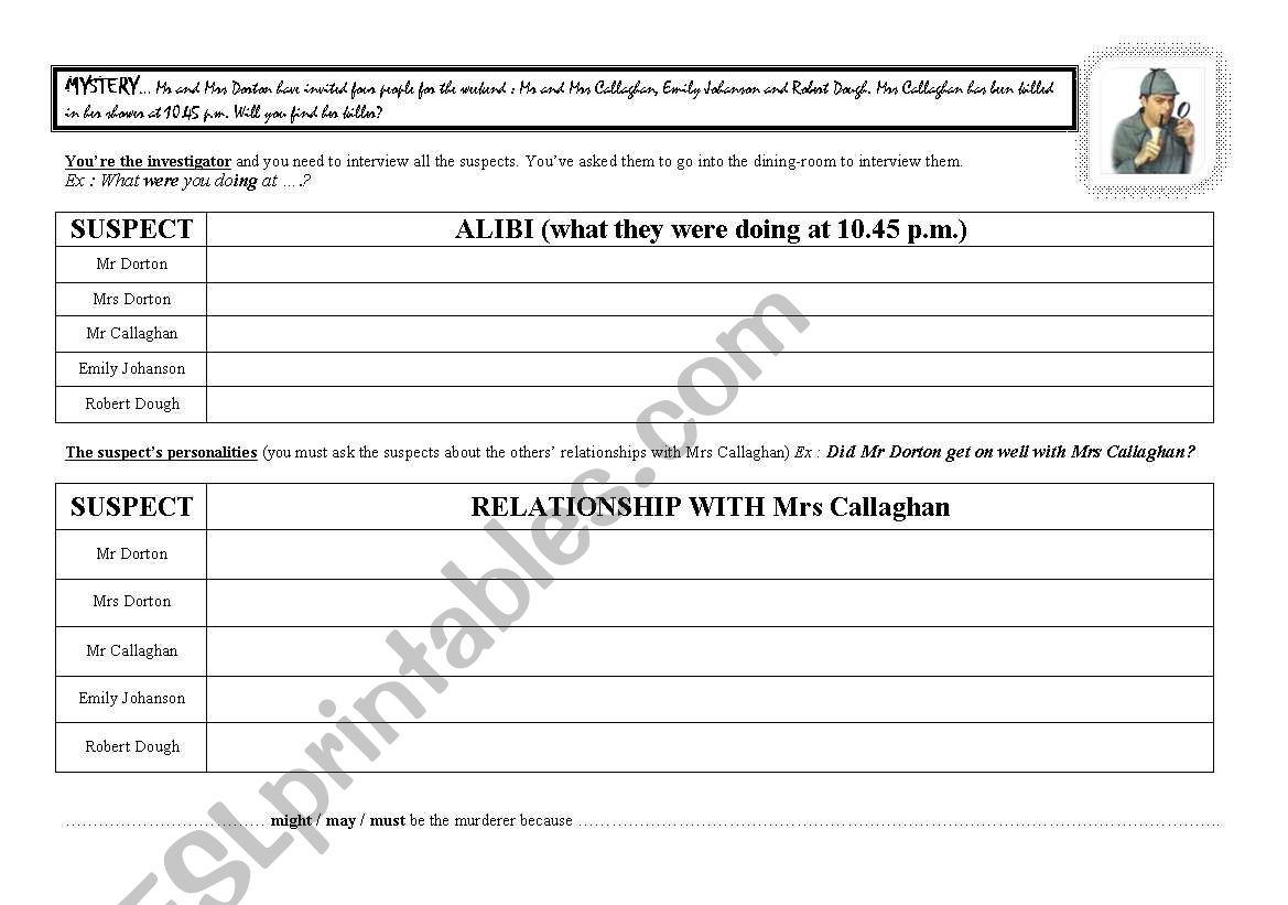 PPI Murders and alibis 3e worksheet