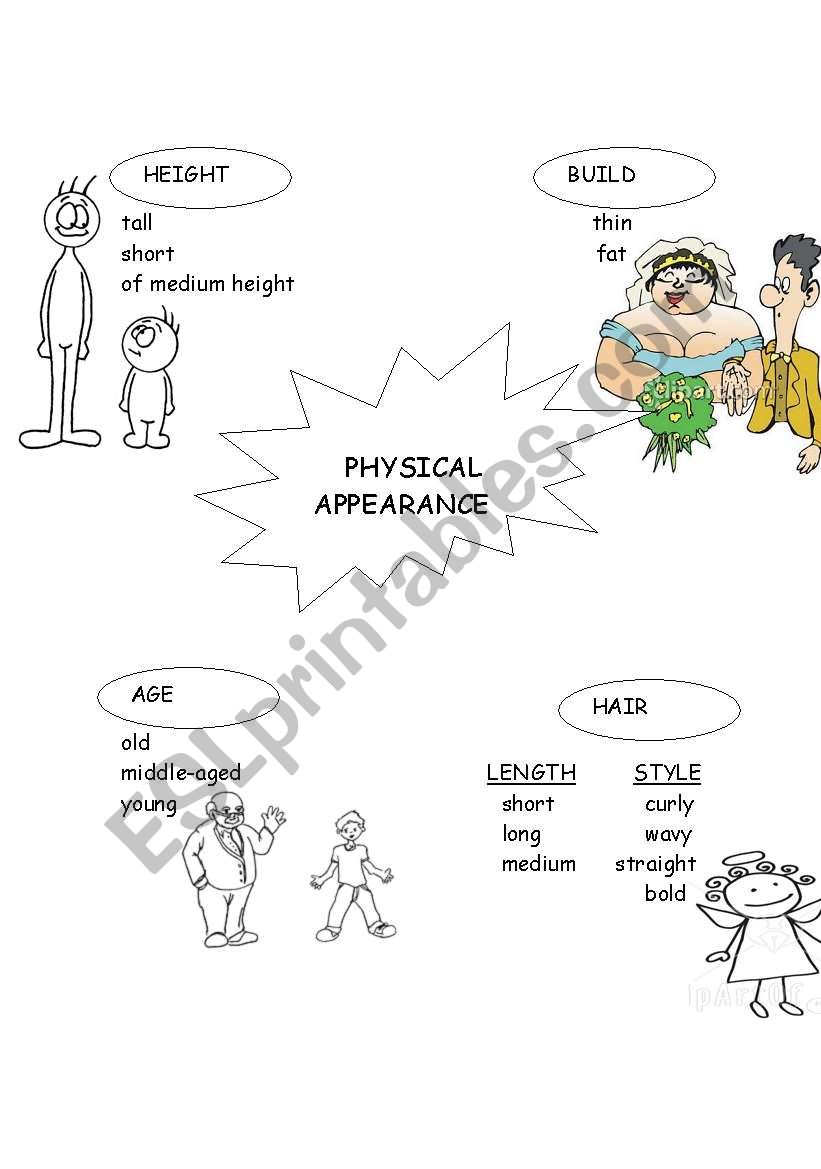 Physical Appearance worksheet