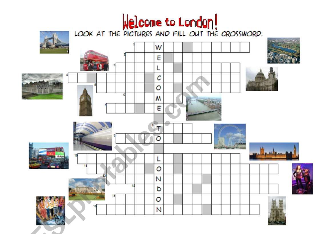 London sights worksheet