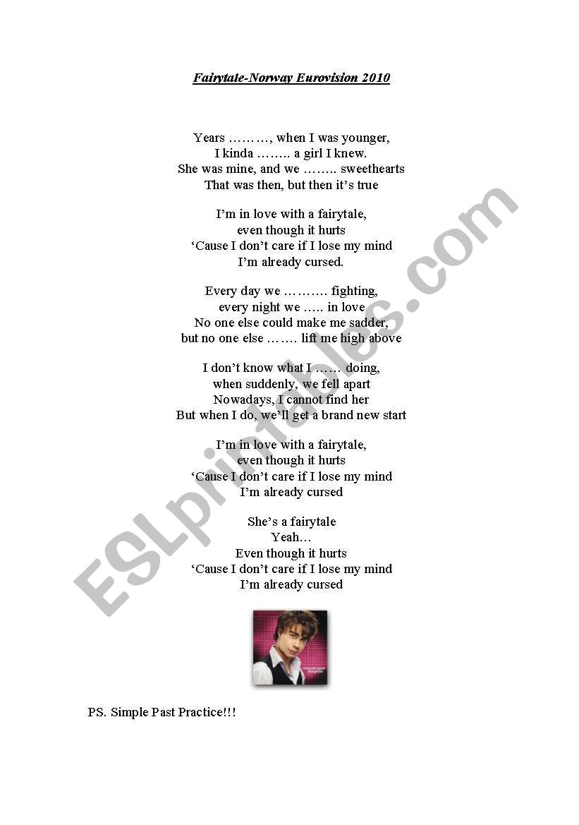 Fairytale Lyrics worksheet