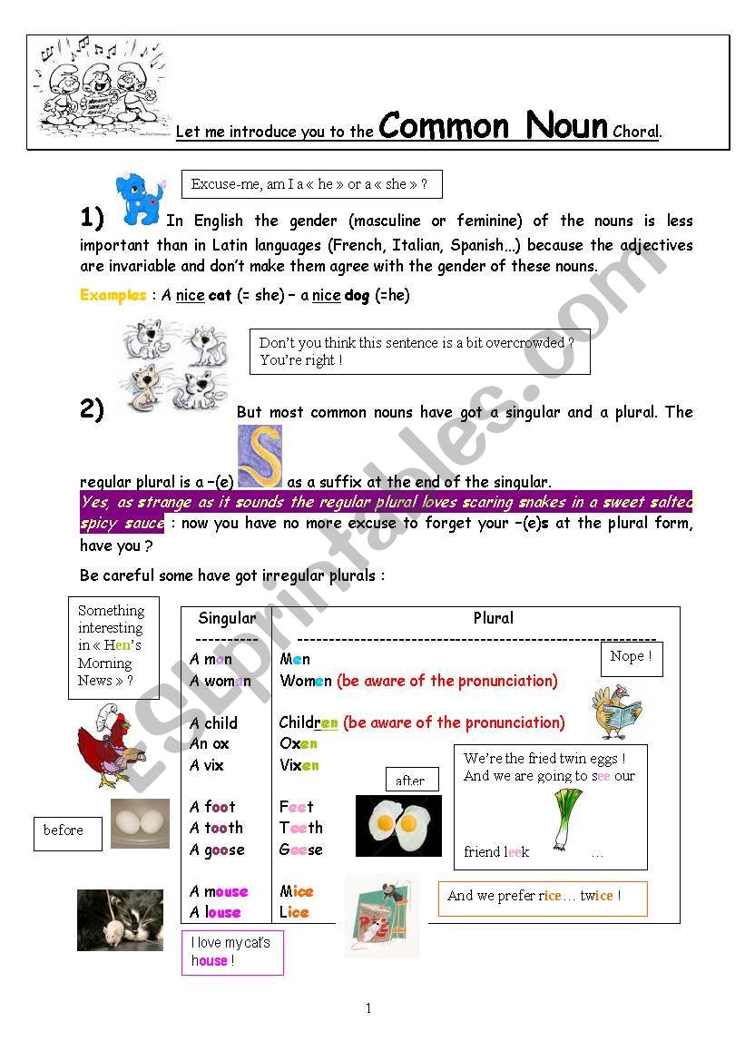 common and proper nouns worksheet