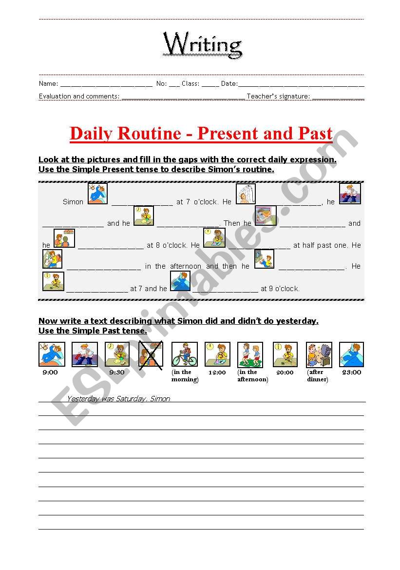 Daily Routine: present and past