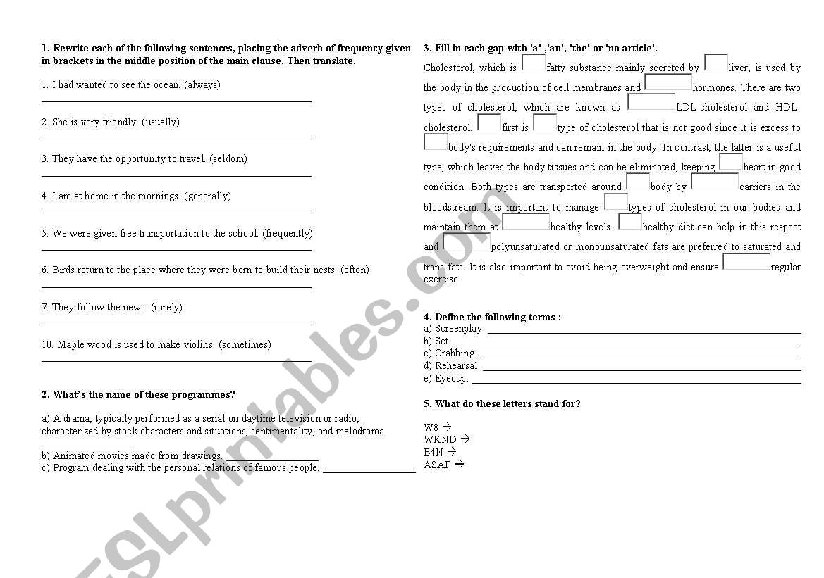 Audiovisual-Vocabulary worksheet