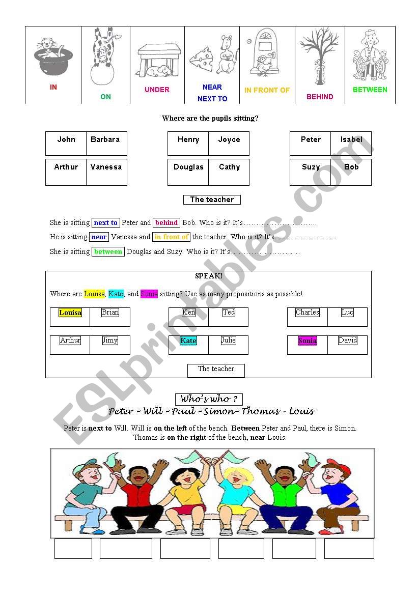 Prepositions worksheet