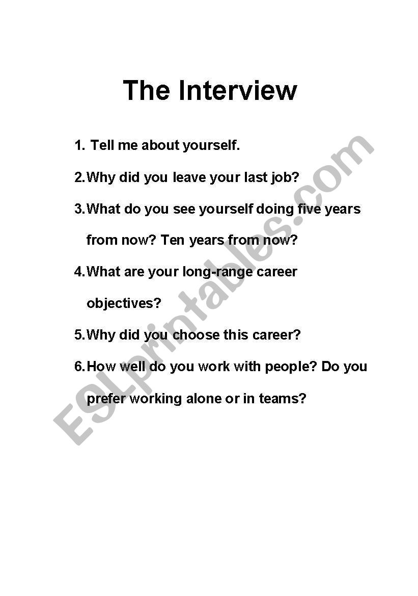 job interview speaking activity speaking mixer activity what do you see yourself doing five years from now
