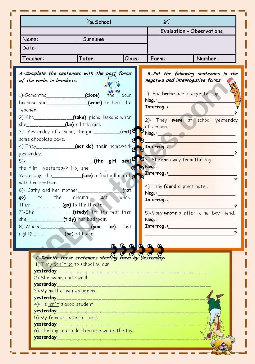 grammar tes worksheet