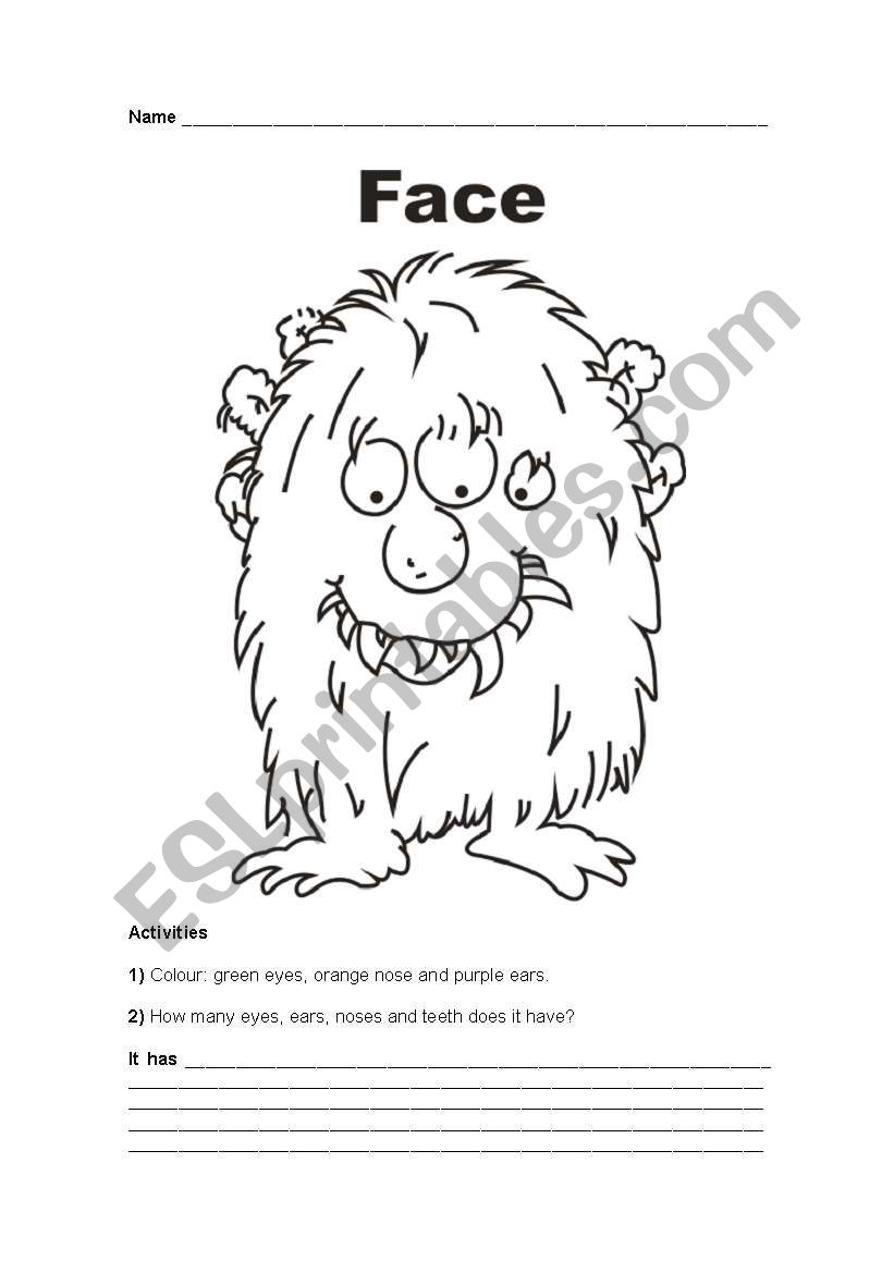 Face worksheet
