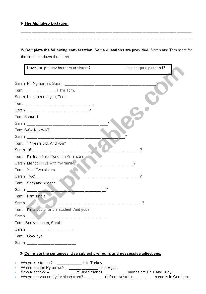 Quiz- Adults 1 worksheet