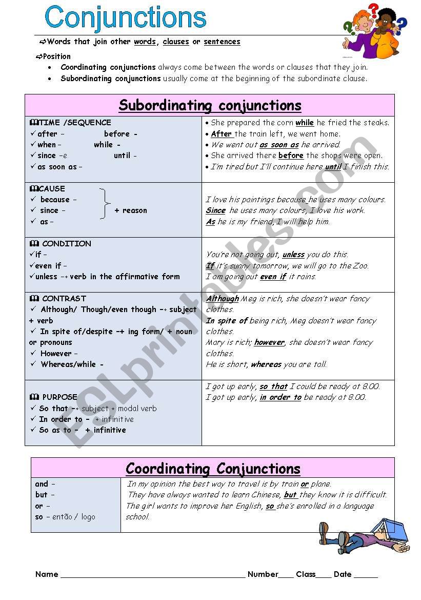 Conjunctions - general overview