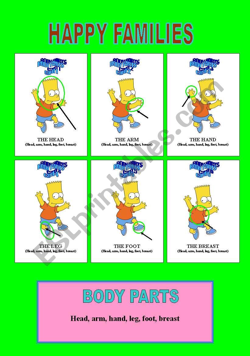 HAPPY FAMILIES WS#1 Barts body parts