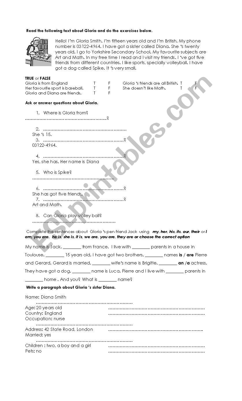 present simple verb to be worksheet