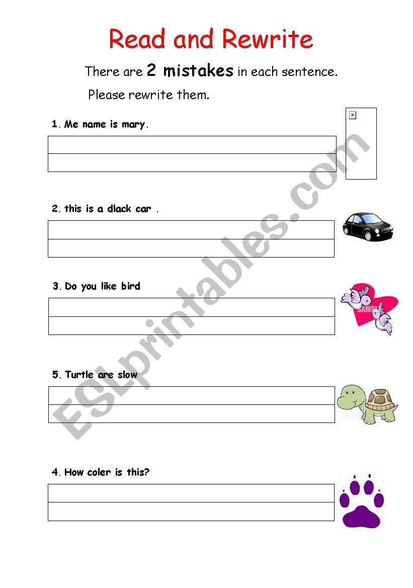 WRITING PRACTICE worksheet