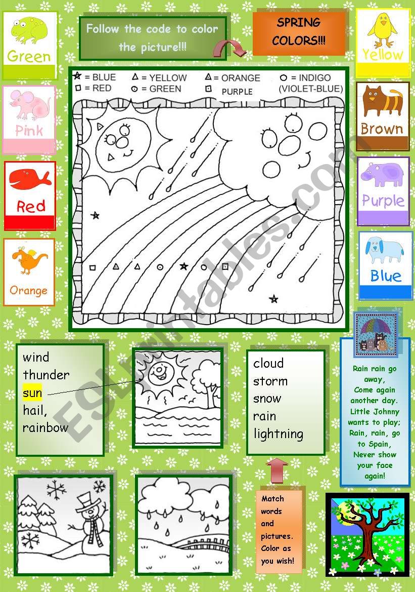 Spring colors! worksheet