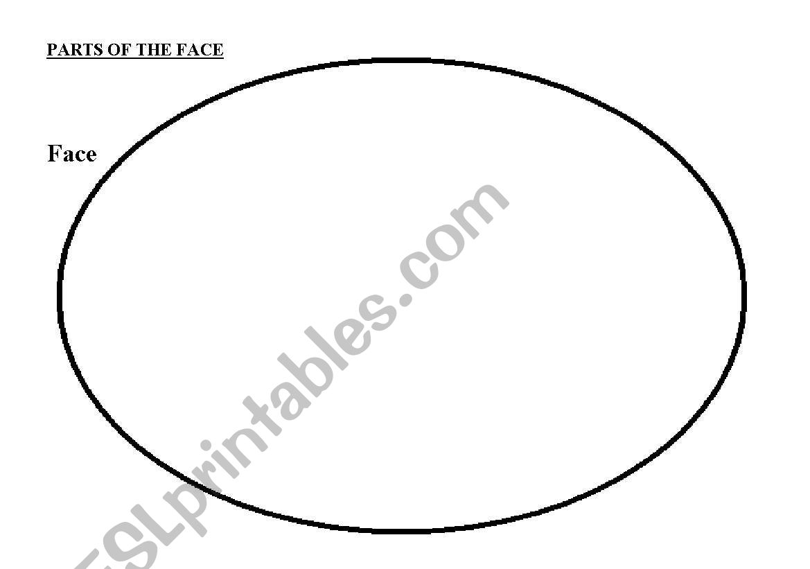 Parts of the face - to cut olny